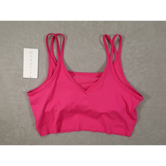 Danskin Womens Pink Scallop Crop Tank Size L - Picture 11 of 11